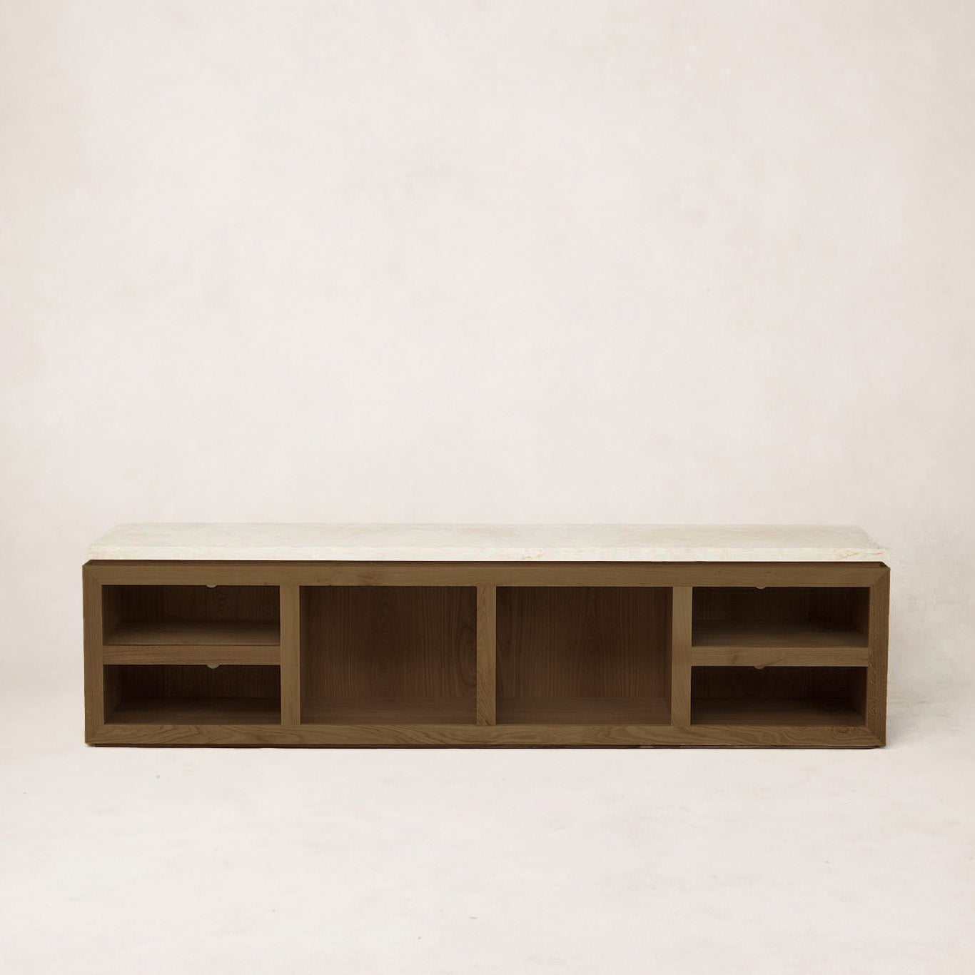 Sofita Marble Media Console - Mocha