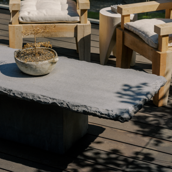 Black Limestone Coffee Table